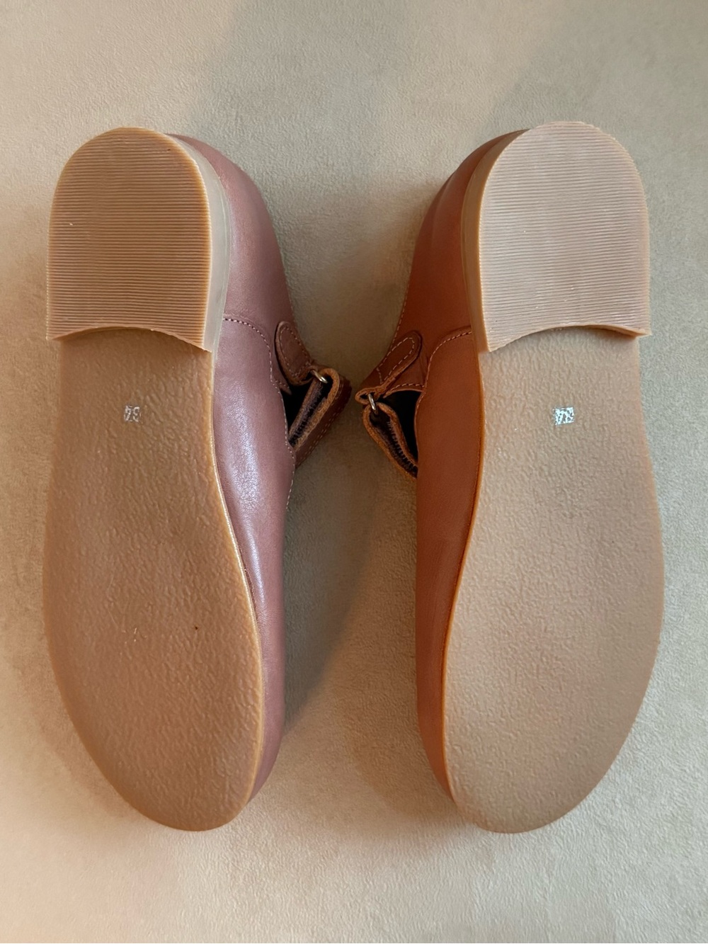 Petit Nord Scallop Mary Jane Leather Shoes Blush Pink EU 34 - Picture 8 of 8